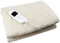 Electric Heated Throw Over Under Blanket Fleece Washable Polyester Warm Mattress (Cream)