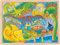 Puzzle aus Holz Einlegepuzzle Dinosaurier Dino goki 48 Teile Holzpuzzle mit Palandi® Sticker