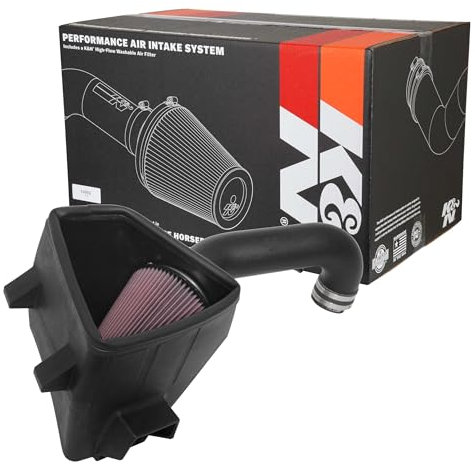 K&N Cold Air Intake Kit: Increase Acceleration & Towing Power, Guaranteed to Increase Horsepower up to 11HP: Compatible with 5.7L, V8, 2019 Dodge Ram 1500, 63-1578