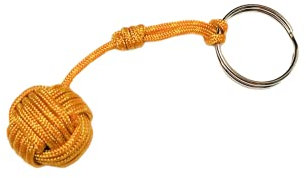 Porte clés - Pomme de touline jaune-orange