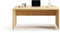 furni24 Schreibtisch fürs Arbeitszimmer und Home Office - Großer laminierter Computertisch aus Holz, 2 Kabeldurchlässe, Bodengleiter, 2-Personen-Arbeitsplatz (Saphir-Eiche, 160x80x75 cm)