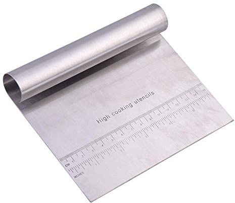Ausla Raschietto per Impasto in Acciaio Inox, Spatola Liscia per Glassare Dolci, Utensile da Pasticceria