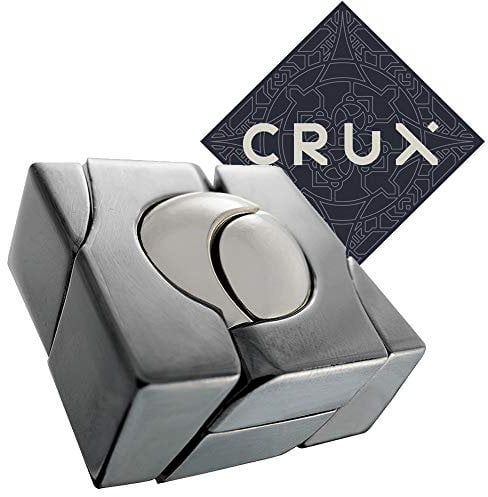 Hanayama Cast Marble Puzzle - Level 5 of 6 - Difficult Puzzle - Includes Crux Sticker