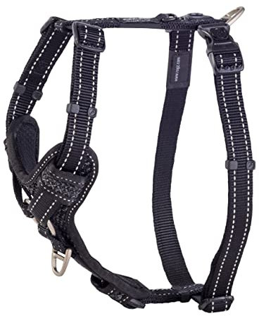 Rogz Kontrollgeschirr, reflektierend, groß, Schwarz