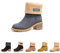 Hitmars Stivali Donna Invernali Stivaletti Camoscio Boots Stivali Foderati Caldi Scarpe Eleganti Comodi Moda Grigio EU 37