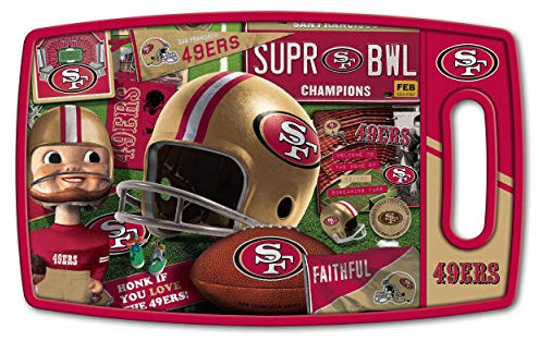 YouTheFan Unisex-Erwachsene Retro Series Schneidebrett, San Francisco 49Ers, 14.5 L x 9 W