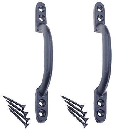 EAI Pull Handle | Black Antique Cast Iron Hot Bed Pattern | 150mm / 6 INCH | Pack of 2