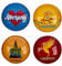 Big City Mini 4 Pack Crystal Fridge Magnet Union Jack London British Manchester Bee Liverpool Birmingham Newcastle Round (Liverpool Mini)