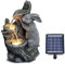 GEEZY Solar Water Features for the Garden – Outdoor Rabbit Bunny Fountain with LED Lights – Solar Powered, Self-Contained – Easy Setup, Cascading & Tranquil – Ideal for Garden, Patio & Balcony Decor