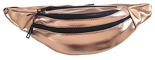 Sac banane pour femme Argenté ou or rose métallisé, rose gold, Taille unique
