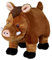 Bauer Spielwaren 12959 I Like My Planet Wildschwein Plüschtier aus recyceltem Material, braun