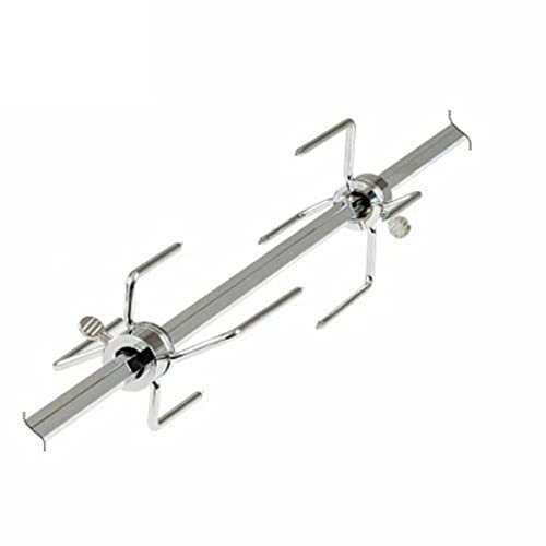 Triamisus Bbq Rotisserie Fork Portable Bbq Rotisserie Forks Stainless Steel Spit Bbq Forks Charcoal Chicken Grill Roast Meat Bbq Fork Tool - Silver 104mm (WILJY5740A)