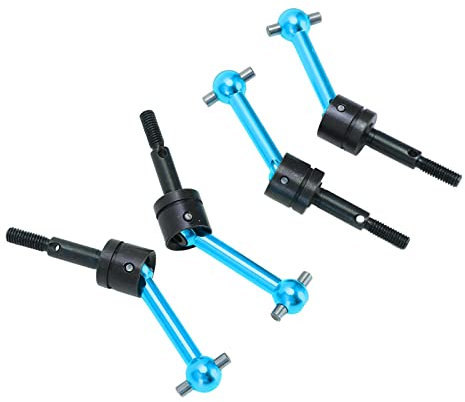 SPYMINNPOO 4Pcs Antriebswelle, 1/10 70mm Metall Antriebswelle CVD Upgrade Teile Kompatibel mit Tamiya TT02 1:10 RC Car Truck Car(Blau) Modellspielzeug Zubehör Für Modellautos