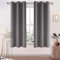 DWCN Blackout Curtains - Eyelet Grey for Bedroom and Living Room - Thermal Drapes 46 x 54 Inch 2 Panels