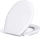 Abattant WC Standard Durable, Lunette Toilette avec Frein de Chute, Cuvette WC en UF, Siège de Toilette Fermeture en douceur, Forme O/Blanc