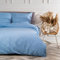 VEL VET HOME VelvetHome Deluxe Bettwäsche 135x200 Baumwolle Bettbezug 135x200 cm mit Kissenbezug 80x80 cm Hohe Qualität Bettwäsche-Set mit Reißverschluss 100% Baumwolle Made in EU Hellblau 135 x 200