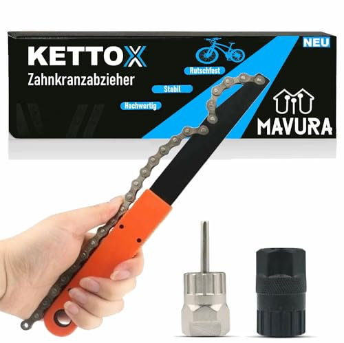 MAVURA KETTOX Kettenpeitsche Zahnkranz Abzieher Set Schraubkranz, Zahnkranzabzieher Kassettenabzieher Kranzabzieher
