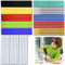 Colla a Caldo Bastoni Colorata, FainFun 55 Pezzi 7*100MM Colla a Caldo Ultra Forte, Bastoni per Colla a Caldo Trasparente, Stick Colla a Caldo Glitter Colorata per DIY, Artigianato, Soluzioni Rapide