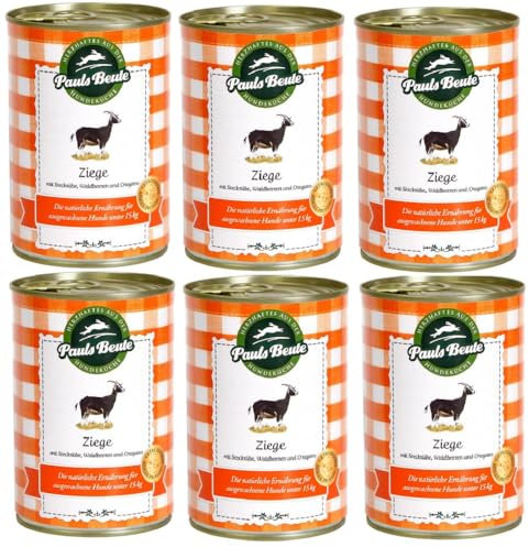 Pauls Beute Sparpack Ziege 6X 400g Nassfutter