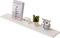 Gieanoo Wandregal Weiß, Regale Weiß Wand 90cm Massives Eichenholz kleines Regalbrett Schweberegal Weiss Wandboard für Badezimmer, Schlafzimmer, Wohnzimmer, Küche, Office