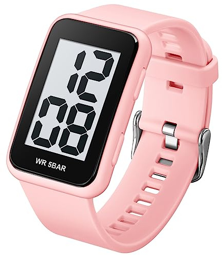 Fogitbok Mens Digital Watch Large Display Womens Waterproof Watches for Men