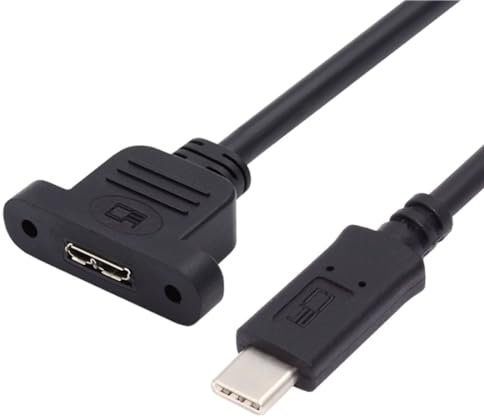 chenyang Câble d'extension USB C vers USB 3.0 Micro-B femelle à vis type C mâle