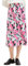 TOM TAILOR Damen Midi Plissee Rock mit Print , pink colorful floral design, 42