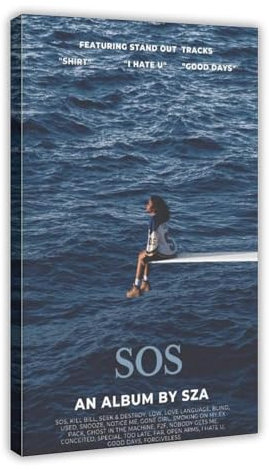 SZA Poster Sza SOS Poster SZA Tracklist Album Cover Poster Druck Wandkunst Benutzerdefinierte Poster Home De Leinwand Poster Schlafzimmer Dekor Sport Landschaft Büro Zimmer Dekor Geschenk Rahmenstil