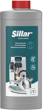 Sillar Universal Entkalker für alle Kaffeemaschinen, Wasserkocher und andere Hausgeräte, Kalklöser für Kalkreinigung 1L, Für alle Marken und Modelle geeignet