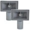 2 Pcs Overflow Head Sink Rectangle Interface Sink Overflow Cover Durable Overflow Square Interface Kitchen Sink Overflow Suitable for Bathroom Kitchen Vanity Artistic Basin