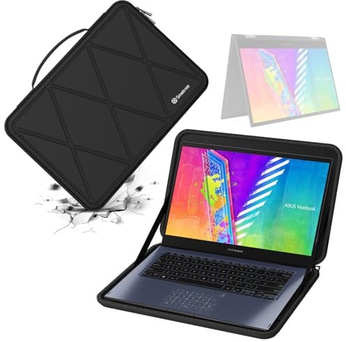 Smatree Hard EVA Protective Sleeve Case Compatible for 14 inch ASUS Vivobook Go 14 Flip (J1400), for ASUS Vivobook 14 Notebook Bag (X8246)