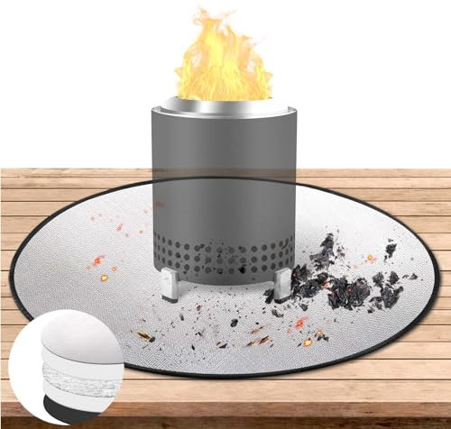 TOHONFOO 5-lagige Feuerschalenmatte für Solo-Herd Mesa Tisch-Feuerstelle, 47 cm feuerfeste Tisch-Feuerstelle Matte, leicht zu reinigende kleine Grillmatten für den Außengrill zum Schutz des