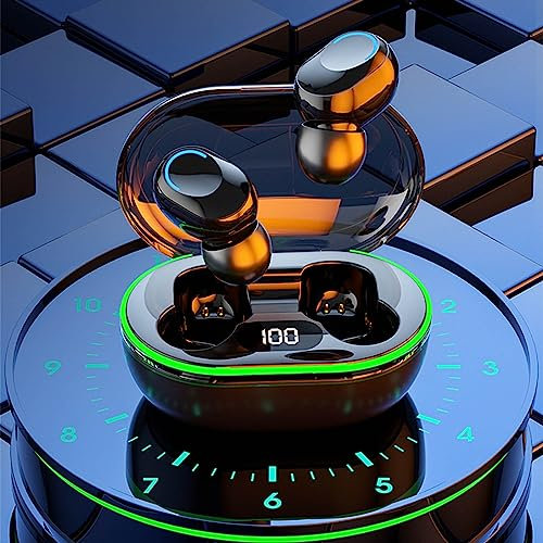 sunnymi Life Wireless Earbuds Bluetooth 5.3 Headphones Longtime Play Ear buds, with Wireless Charging Case LED Power Display, HIFI Noise Reduction Low Delay High-definition Call Sports Earphones