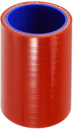 Motoforti Tubo riduttore dritto universale in silicone per raccordo tubo intercooler rinforzato a 4 strati, diametro 40mm, colore rosso
