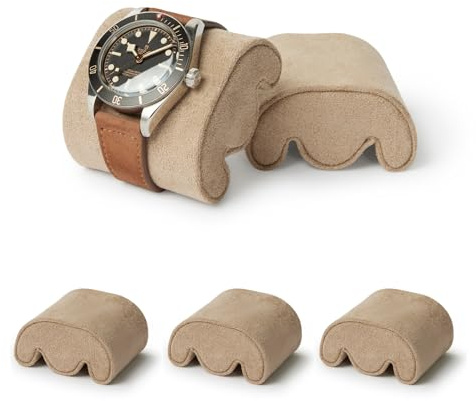 TAWBURY Uhrenkissen – Kleinen Ersatzkissen für unsere Fraser Taupe Leder-Uhrengehäuse | Kissen in M-Form, passend für Handgelenke mit einem Umfang von 14,5 bis 17 cm (3er-Pack)