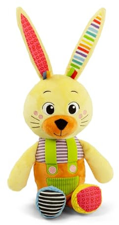 Clementoni Baby for You Hase Benny The Bunny, Spielzeug für die erste Kindheit, Spielzeug für die erste Aktivität, waschmaschinenfest, Mehrfarbig, 17907