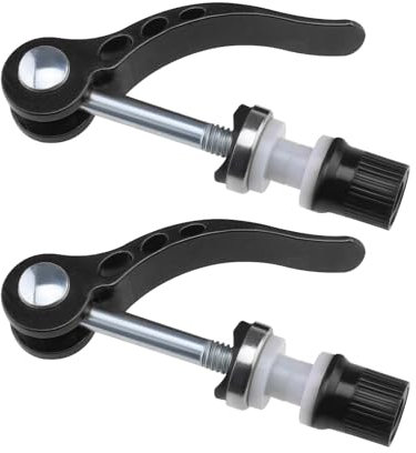 Create idea 2 Stück M6 × 65 mm Fahrrad-Schnellspanner-Sattelstützenklemme Fahrradsitzschraube Rohrverlängerung Kontermutter Sattel für Rennrad Mountainbike Schwarz