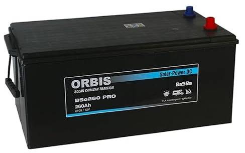 Orbis Deep Cycle Solar-Power Versorgungbatterie DC 12V c100 für Solar, Camping, Caravan, Garten (BSo260)