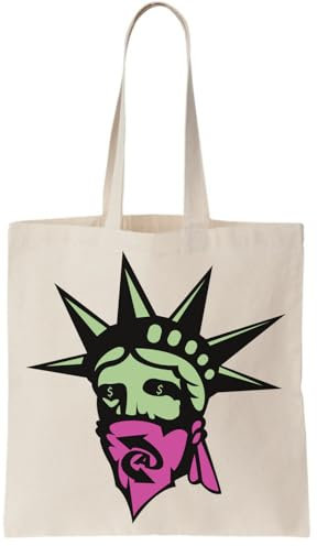 Functon+ Rebel Statue Of Liberty Canvas Tote Bag Natural