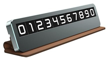 Temporary Parking Number Card, Car Phone Number Plate - Phone Number Plate - Leather Vehicle Park Mobile Number for , SUVs, Trucks, RVs, Vehicles