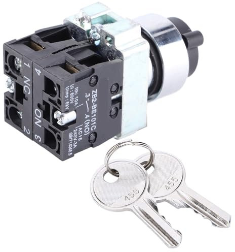 Interruptor de Reinicio Automático, Interruptor de Llave de 2 Posiciones, Buena Conductividad Eléctrica para Camión, Motor Diésel de Bricolaje Automotriz