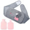 Amexo Botella de Agua Caliente Cubierta Bolsa de Agua Caliente de Goma con Cubierta de Cintura Suave Bolsa de Calor 3 In 1 Duradera para Cuello Hombro Espalda Cintura Cálida (Perro)