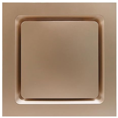 Ventilation Fan Ceiling Type, Exhaust Fan Cover, Replacement Vent Grille Cover Bathroom Ceiling Fan, Exhaust Fan Home Silent Ventilation System, 40W, Pipe 10cm for Kitchen (Size:30X30X13cm,Color:Gold)