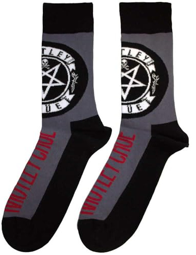 Rock Off officially licensed products Motley Crue Pentagram Circle Logo Ankle Socks Medium