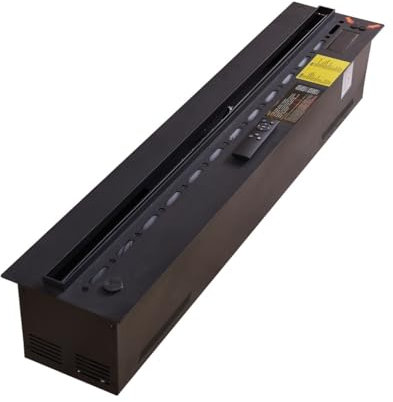 Wasserdampf-Kamin aus Edelstahl, elektrischer Kamineinsatz, 3D-Kamineinsatz, berührbar, simulierte Flamme, verstellbare Flamme, Nebel, Kamin mit Bedienfeld und Fernbedienung, 3D-Kamine, zerstäubte