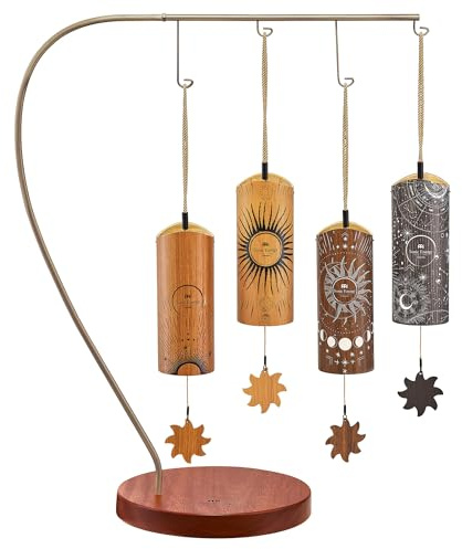 Meinl Sonic Energy Cosmic Bamboo Chime 4-pc Set with Stand For Calming Meditation, ASMR, Sound Healing Therapy, Yoga