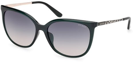GUESS Women GU00150-H96P59 Sunglass, Occhiali Donna, Verde Scuro Lucido, 59