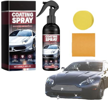 Car Coating Spray Kit,High Protection 3 In 1 Multi-Functional Coating Renewal Agent Spray, Present As A Gift Towels And Sponges. (1PCS)