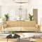 ChicAbode Schlafsofa Sofabett Gästesofa Schlafcouch Schlafsofa Bettsofa 2-Sitzer mit 2 Kissen Creme Samt