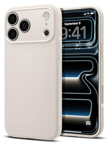 Spigen Liquid Air Case Compatible with iPhone 17 Pro (2025) [Military-Grade Drop Protection] - Natural Titanium